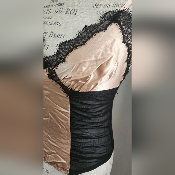 VICTORIA'S SECRET meash/ satin tank top in size S - Picture 3 of 9